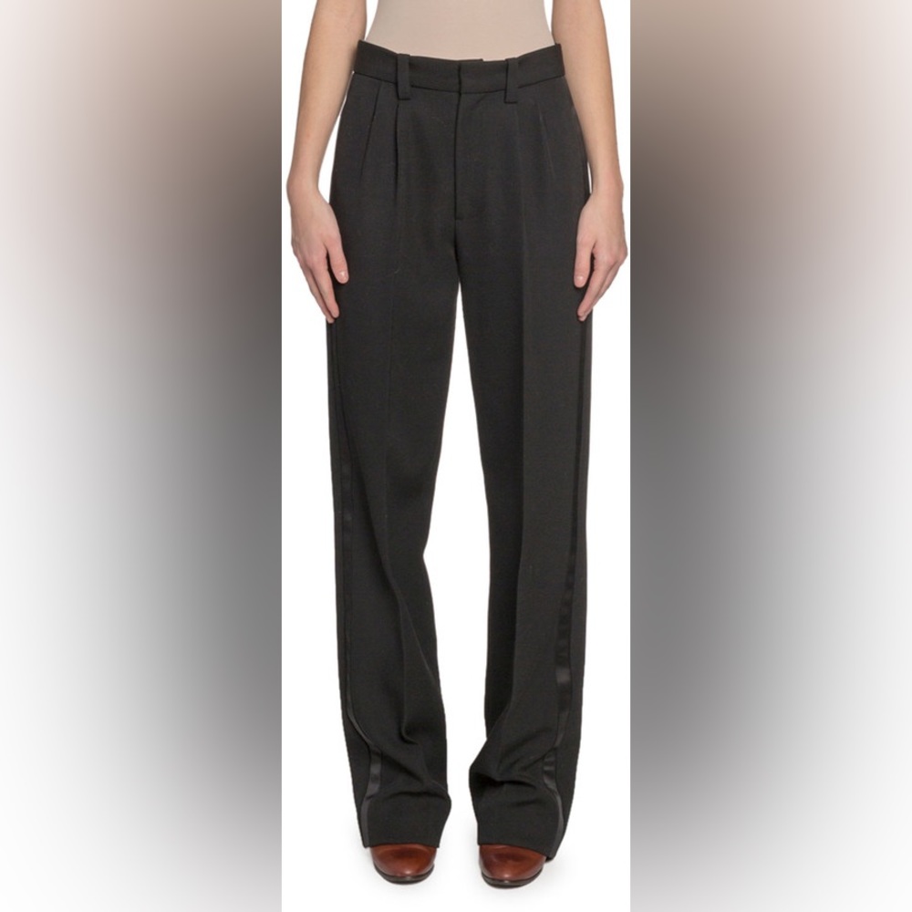 Marc Jacobs Runway Tuxedo Pleated-Front Wool Straight-Leg Pants - Retail $950
